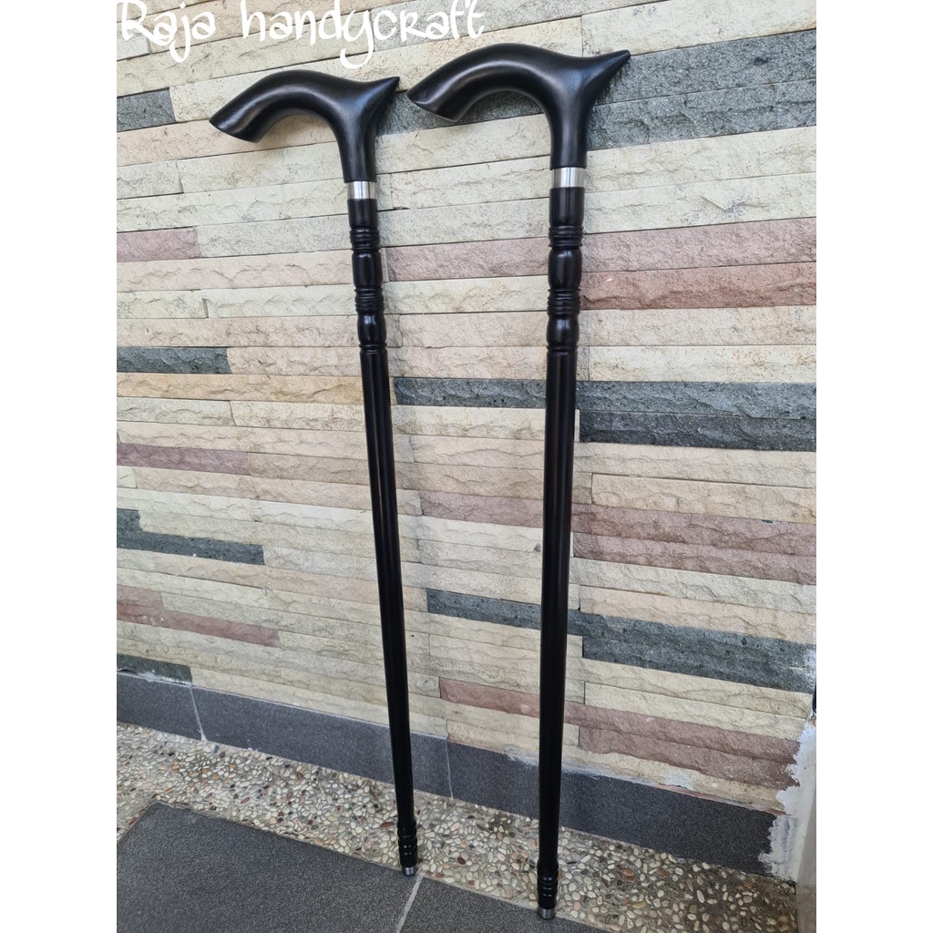 tongkat Jalan Kayu kelor hitam atau kayu hitam