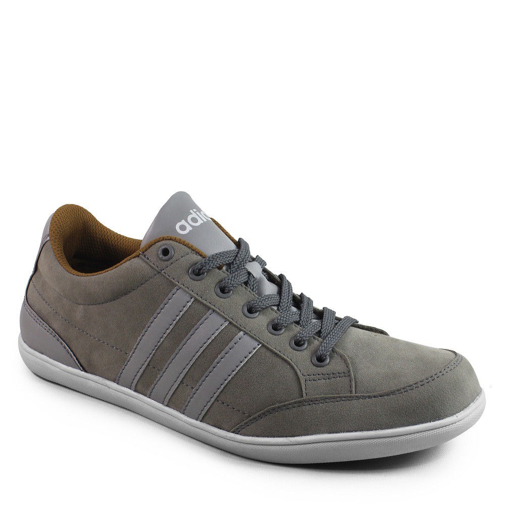 PROMO DISKON !! SEPATU ADIDAS NEO KAPLER ABU GREY KASUAL SNEAKERS PRIA MURAH BERTALI STYLISH