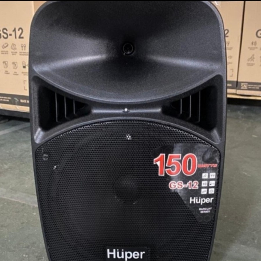 Speaker Portable Meeting Wireless Huper GS 12 USB Bluetooth Aktif Speaker 12 inch Huper Original