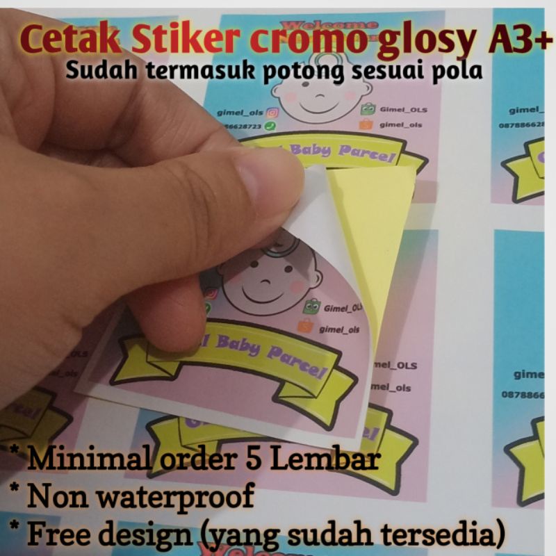 

Promo !! Cetak stiker makanan Cromo glosy A3+ (Gratis potong sesuai pola)
