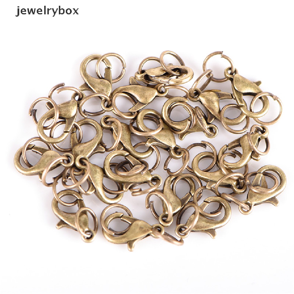 20 Pcs / Set Kait Lobster Bahan Alloy Untuk Membuat Perhiasan Gelang Kalung