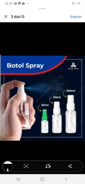 Botol semprot kosong