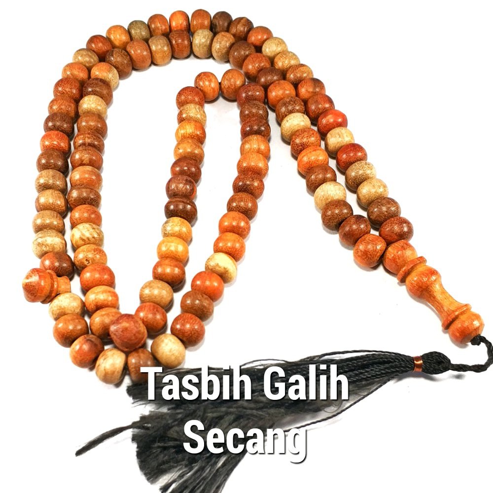 TASBIH KAYU S*C*NG ASLI SIZE BUTIR 9 sd 10MM MODEL BULAT 99BUTIR DIJAMIN ASLI