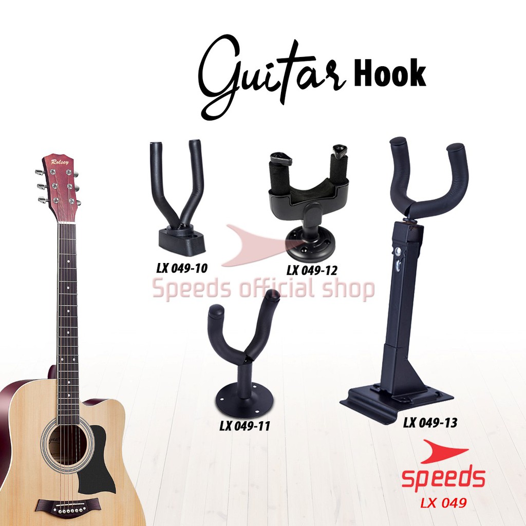 SPEEDS Alat Musik Gantungan Gitar Guitar Hook, Bass, Elektrik, Klasik Praktis Tempel Dinding 049-11