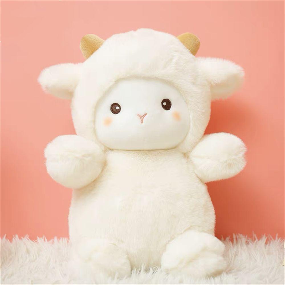 Quinton Animals Plushies Doll Hadiah Ulang Tahun Menenangkan Boneka Berbulu Rambut Kartun Super Lembut Domba Boneka Binatang