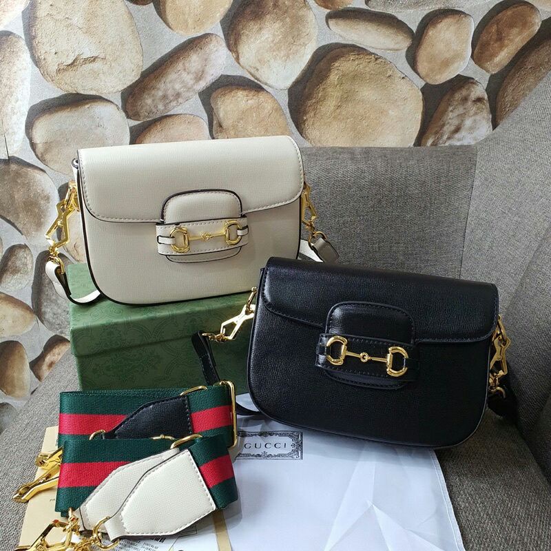 Gucci Horsebit 1955 mini AP8001 Full leather Double-strap Shoulder bag (Pls baca deskripsi lengkap)