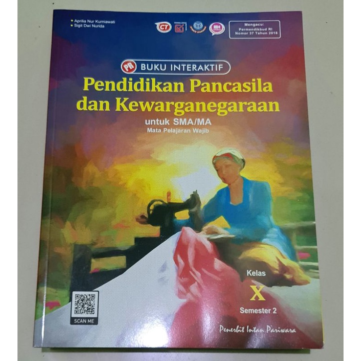 Buku PR PPKN Kelas 10 tahun 2021 / 2022 intan Pariwara