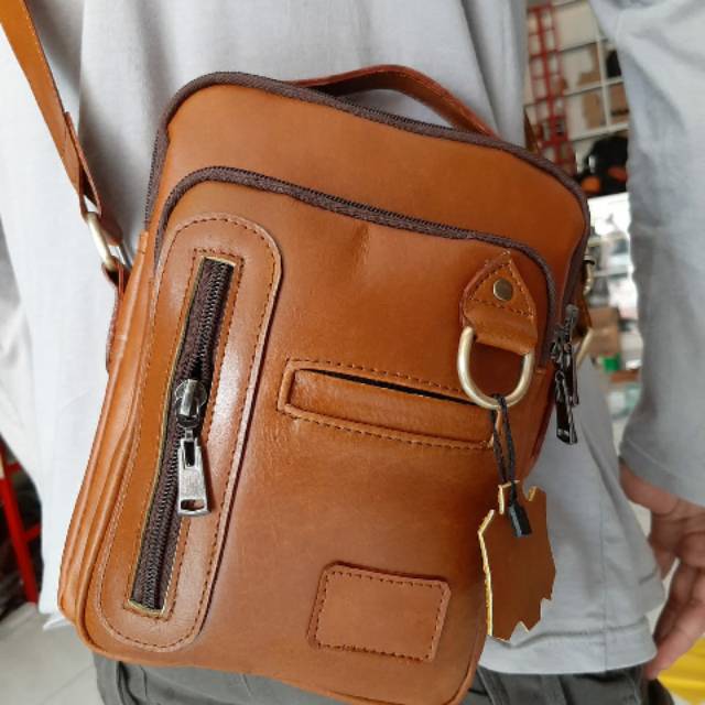 Terbaru tas slempang pria selempang cowok laki-laki asli kulit pull up