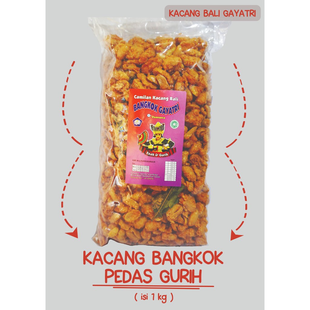 

Kacang Bangkok Aroma Jeruk Bali Gayatri Rasa Pedas 1Kg