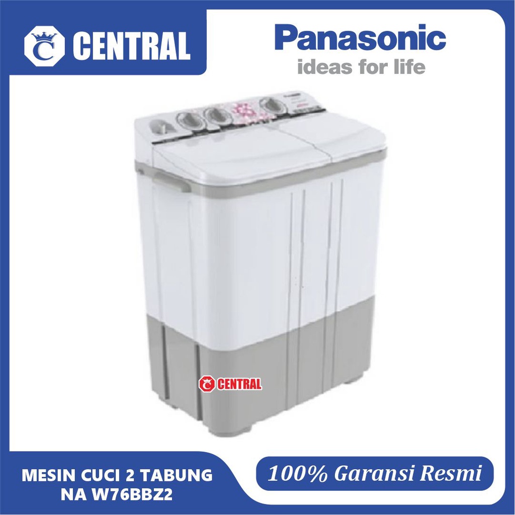 Jual MESIN CUCI PANASONIC NA W76BBZ2 D 7KG NAW 76 BBZ2 D 2TABUNG ...