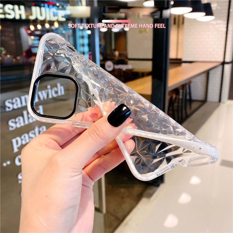 Casing Samsung Galaxy A72 A52 A32 A12 M12 S21+ S21Ultra Note20 A71 A51 A11 M11 A01 A70 A50s A30s A40s A20 A10 M30 M20 M10 Crystal Diamond Case Soft Clear TPU Shockproof Cases-6