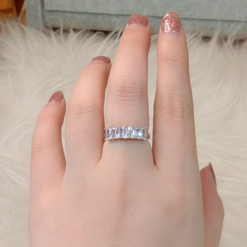 Cincin Titanium Wanita Anti Karat, Anti Alergi, MEWAH &amp; ELEGAN, Tahan lama, Dijamin REAL PICT 100% dan High Quality, COD Gratis Ongkir, Cincin Wanita, Perhiasan Cincin Aksesoris Wanita, Cincin Silver