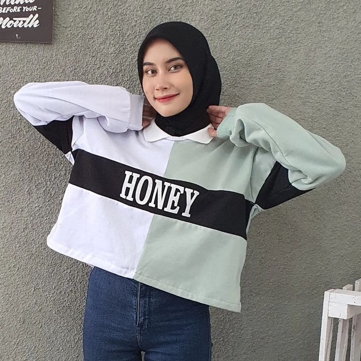 MVP - Honey Colar Crop - Crop Wanita Terbaru