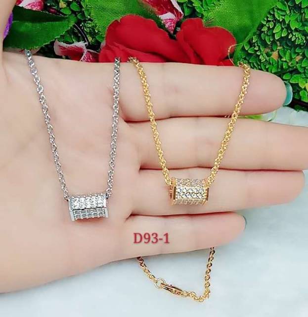 Kalung silindris full Permata D 993-1&amp;D 94-2