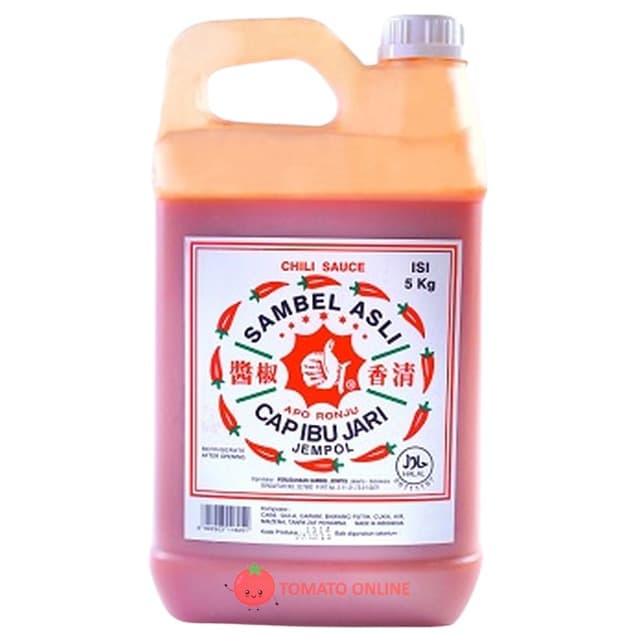 

Ready- Sambal Asli Cap Ibu Jari Jempol Jerigen 5 Kg / 5Kg