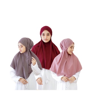 63 Warna  Jilbab  Bergo  Maryam  2 Layer