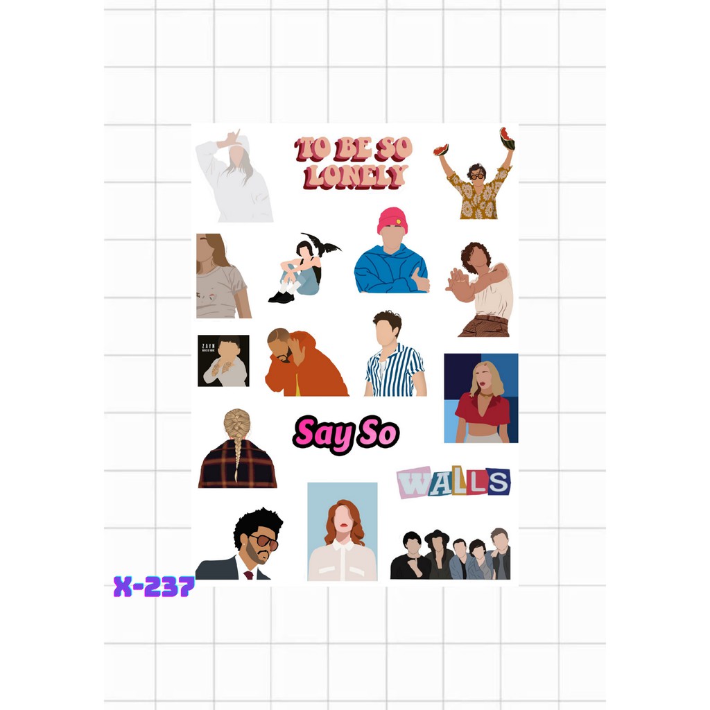 

STIKER TUMBLR AESTHETIC X-237 ARTIS WESTERN