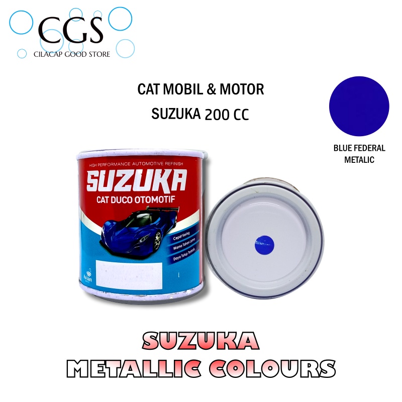Cat Suzuka BLUE FEDERAL SM205 200cc - cat biru federal - cat motor biru metalic - cat biru metalik -