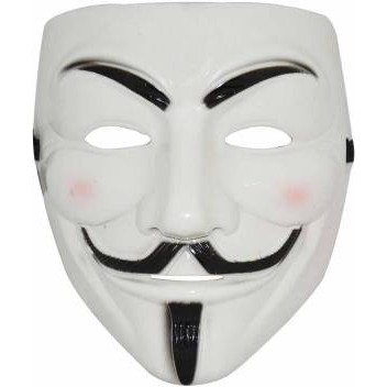 Topeng Vendetta Mask Occupy Anonymous Cosplay - Putih