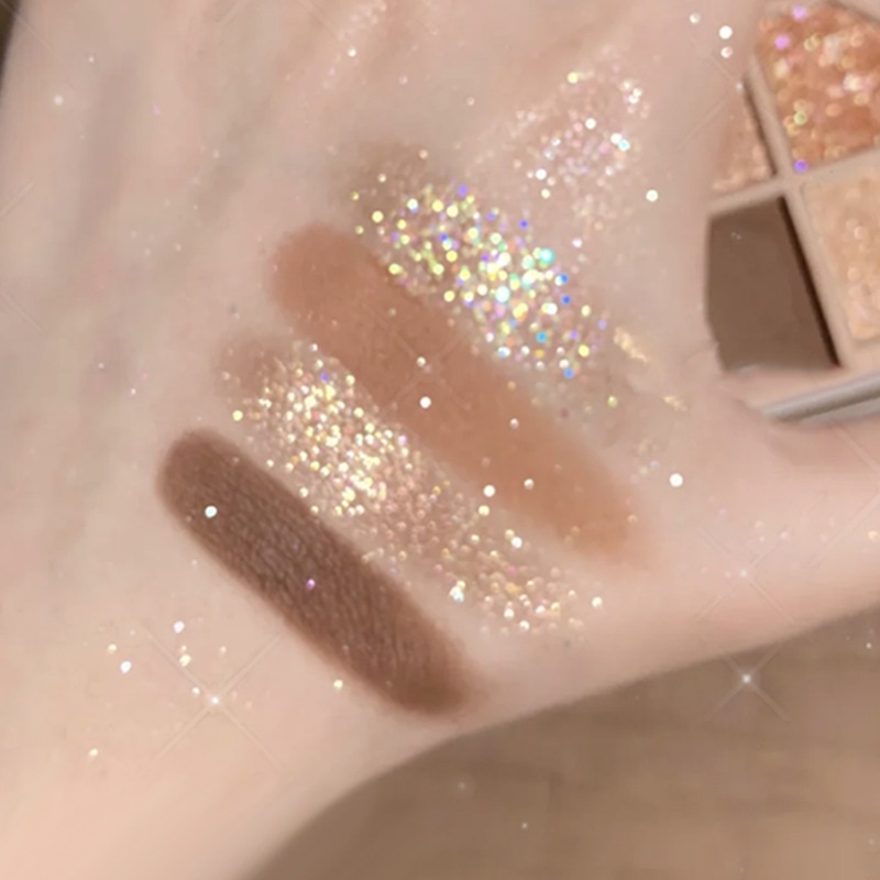 Lameila Eyeshadow Palette 9 Warna Pigmen Glitter 5099