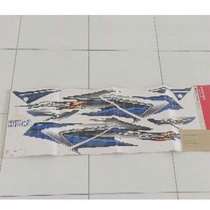 Stiker Striping Supra X 125 D Saphire Blue 871X0-KTM-N00ZD Orginal Ahm