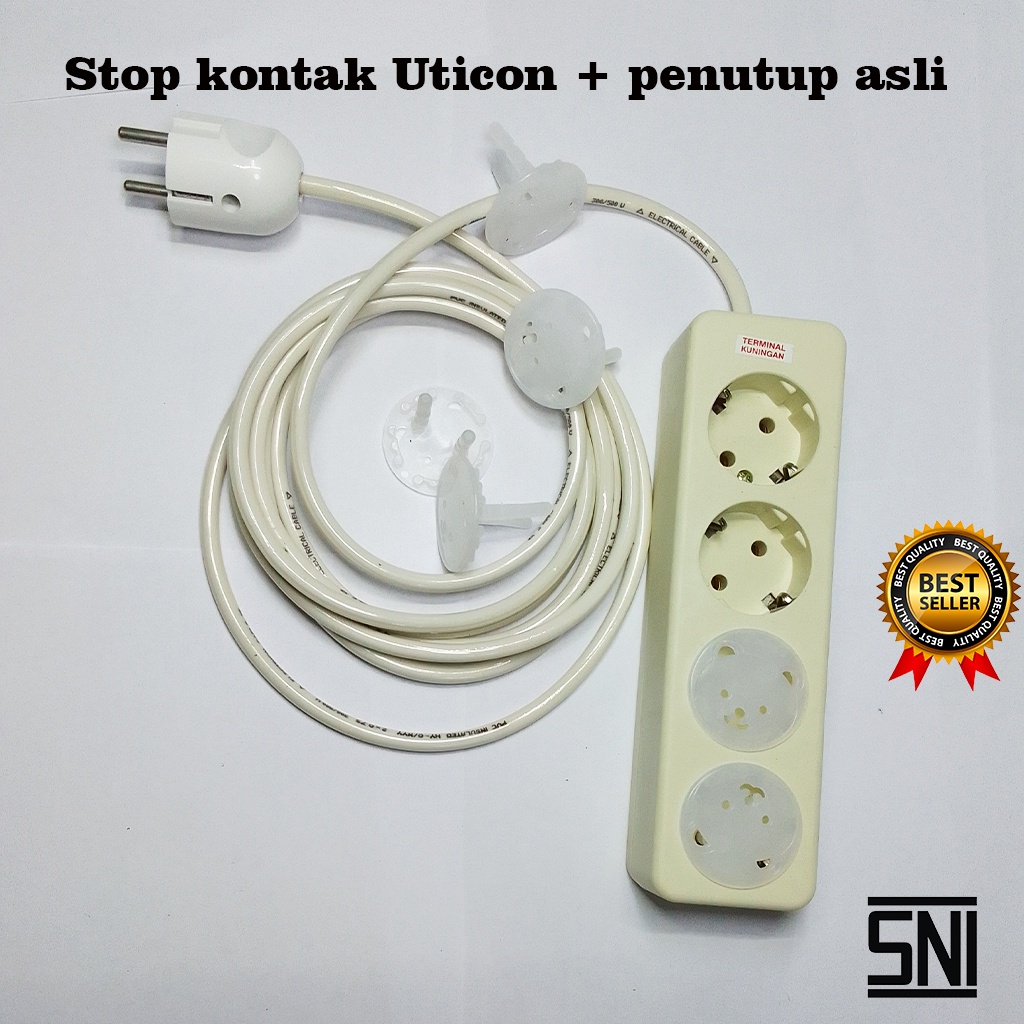 Stop kontak UTICON jadi colokan listrik roll kabel extention panjang 10 7 5 3 1.5 meter 5 4 3 2 lubang +pengaman