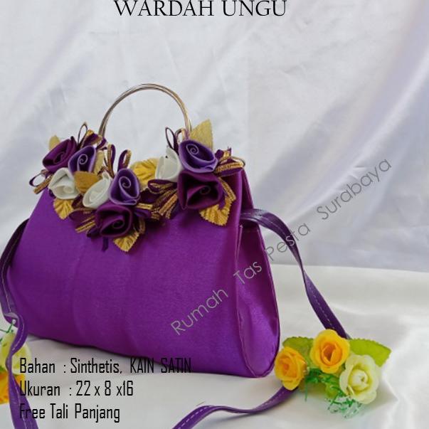 Paling Disukai.. Tas Home Made ,Tas Pesta,Tas Kecil,WARDAH UNGU