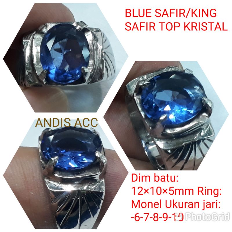 CINCIN BATU BLUE SAFIR /KING SAFIR CUTTING