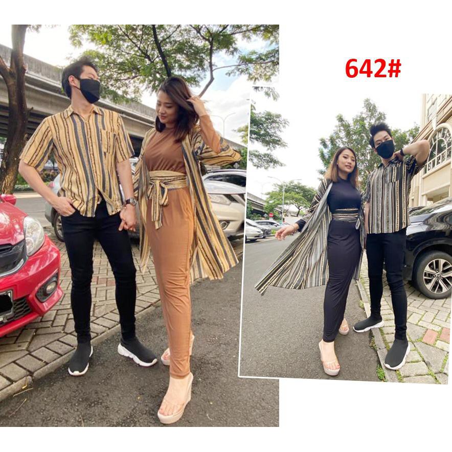 Kode 642 Gamis/ muslim couple Edisi lebaran Terbaru//fashion muslm terbaru