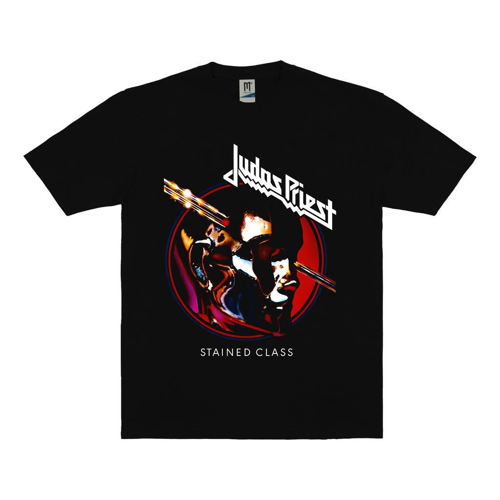 KAOS BAND JUDAS PRIEST STAINED CLASS VINTAGE | T-SHIRT BAND JUDAS PRIEST | JUDAS PRIEST HITAM