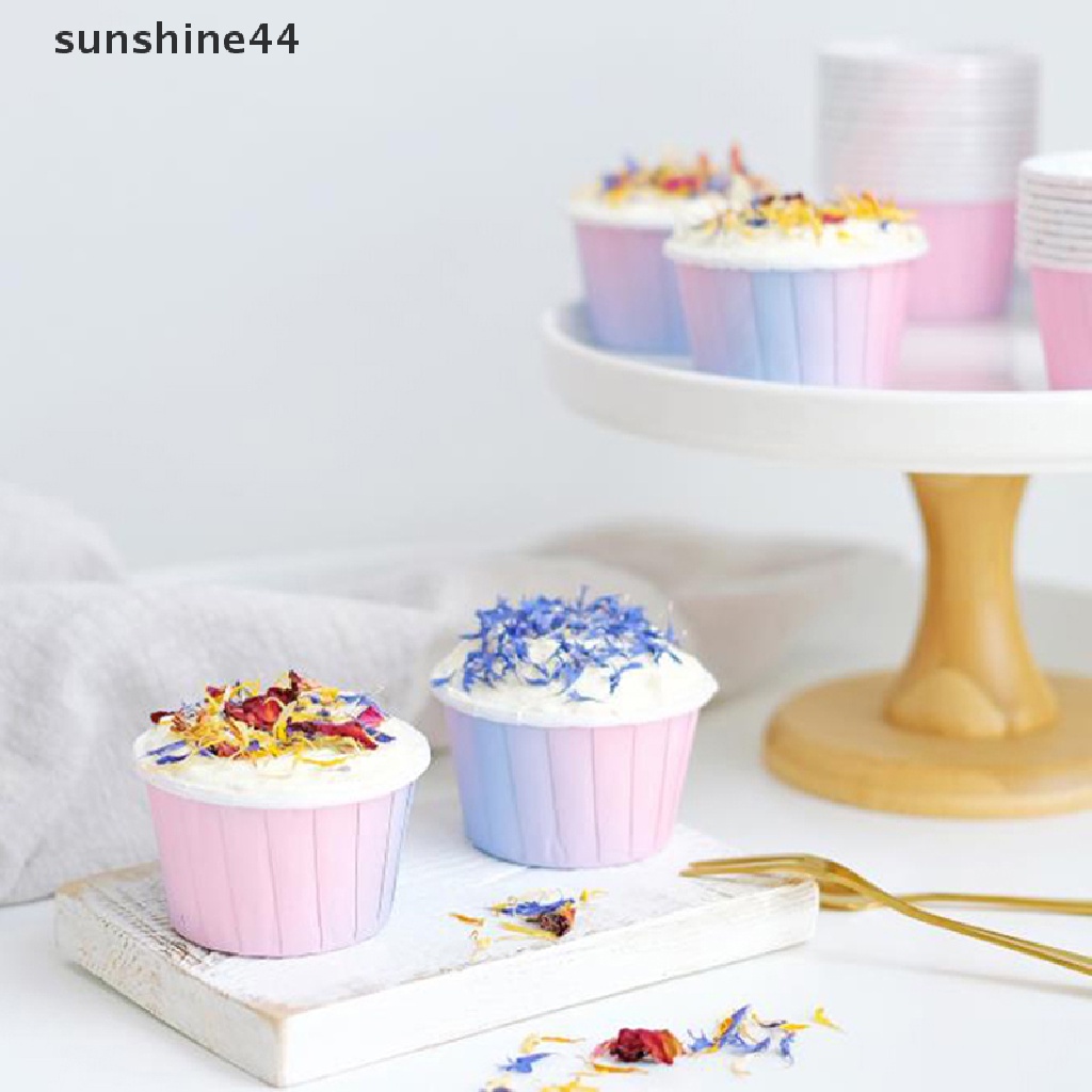 Sunshine 50Pcs Kertas Cetakan Cupcake / Muffin DIY