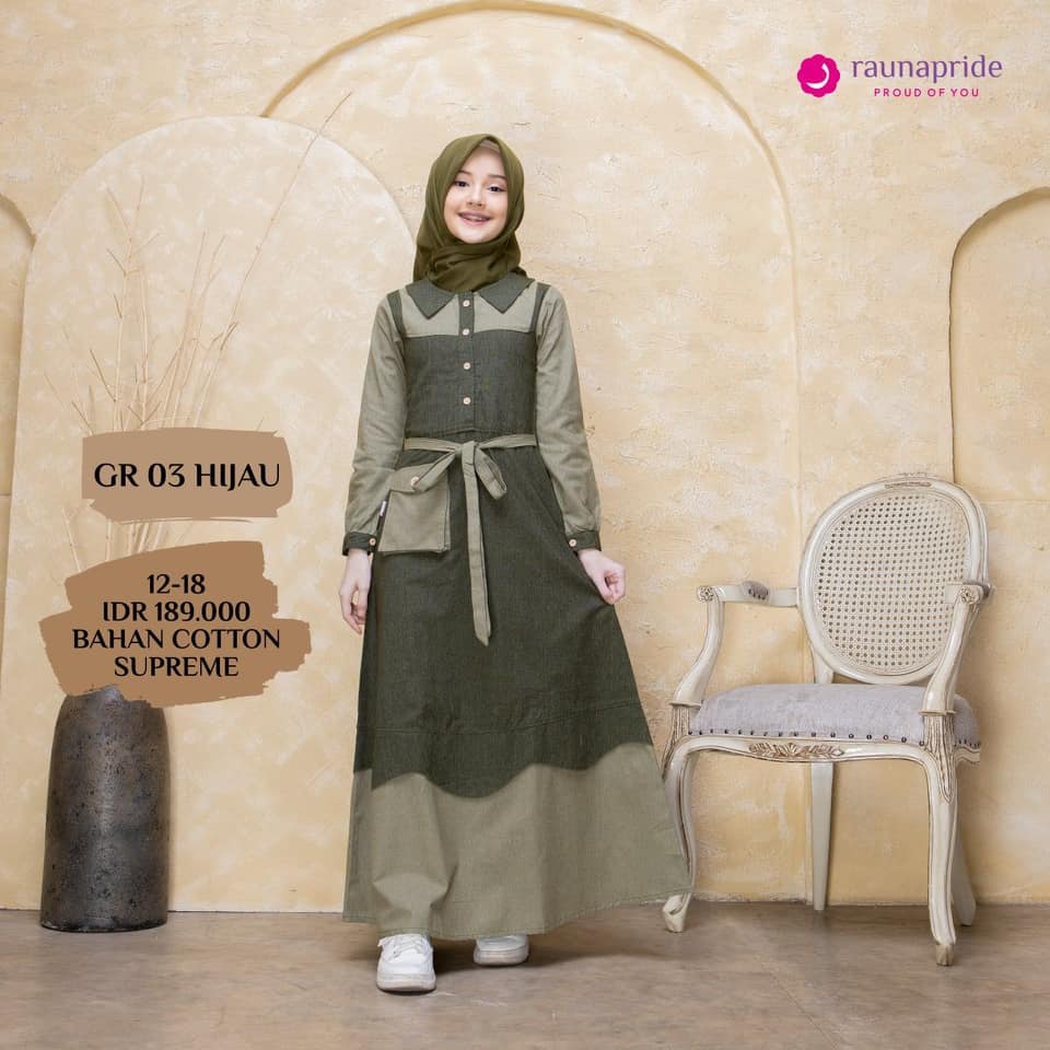 TERBARU GAMIS REMAJA TEEN RAUNA PRIDE GR 03 HIJAU