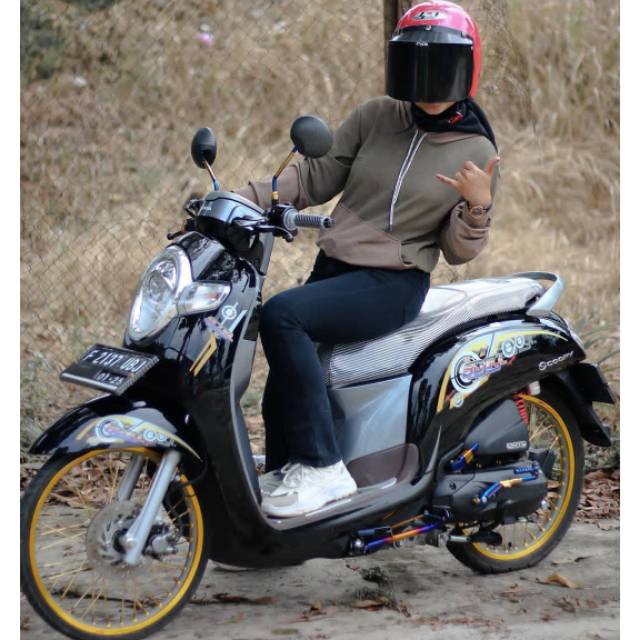 (BISA COD) STRIPING STIKER LIS THAILAND MOTOR HONDA SCOOPY TRANSPARAN UV SCOOPYI FI