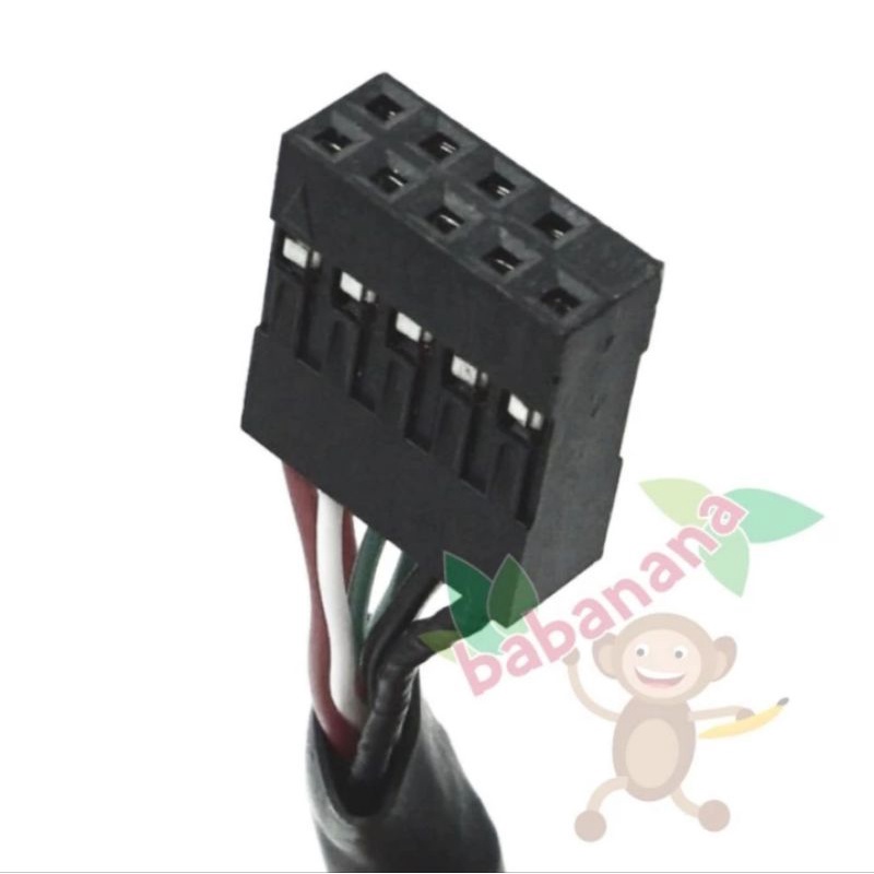 Kabel splitter USB 2.0 9 pin 1 to 2 port pc cabang slot pci hub hitam