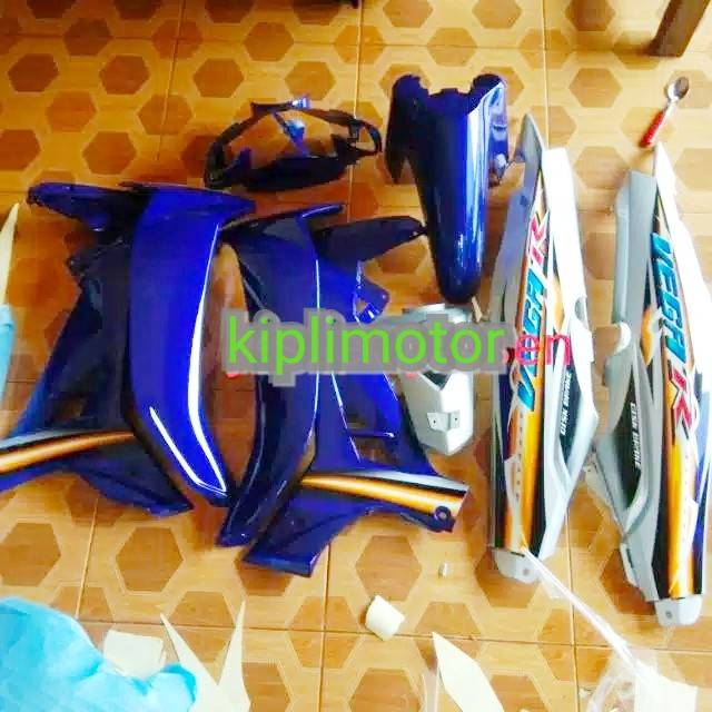 Cover body Halus Yamaha Vega r new Biru silver