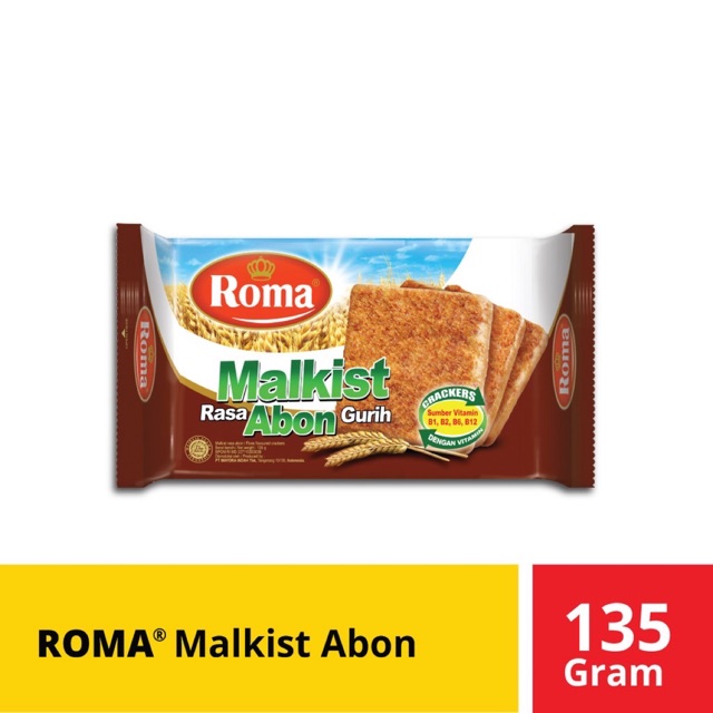 

Roma Malkist Abon Kotak 135 gram 1 Pak 6 Pcs