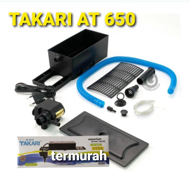 TAKARI AT 650 TOP FILTER AQUARIUM POMPA AQUARIUM 1PAKET