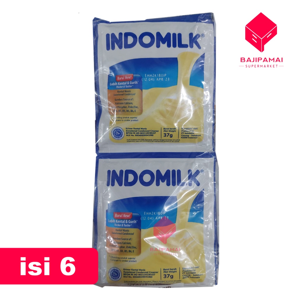 

Susu Kental Manis Indomilk Putih 6X37gr