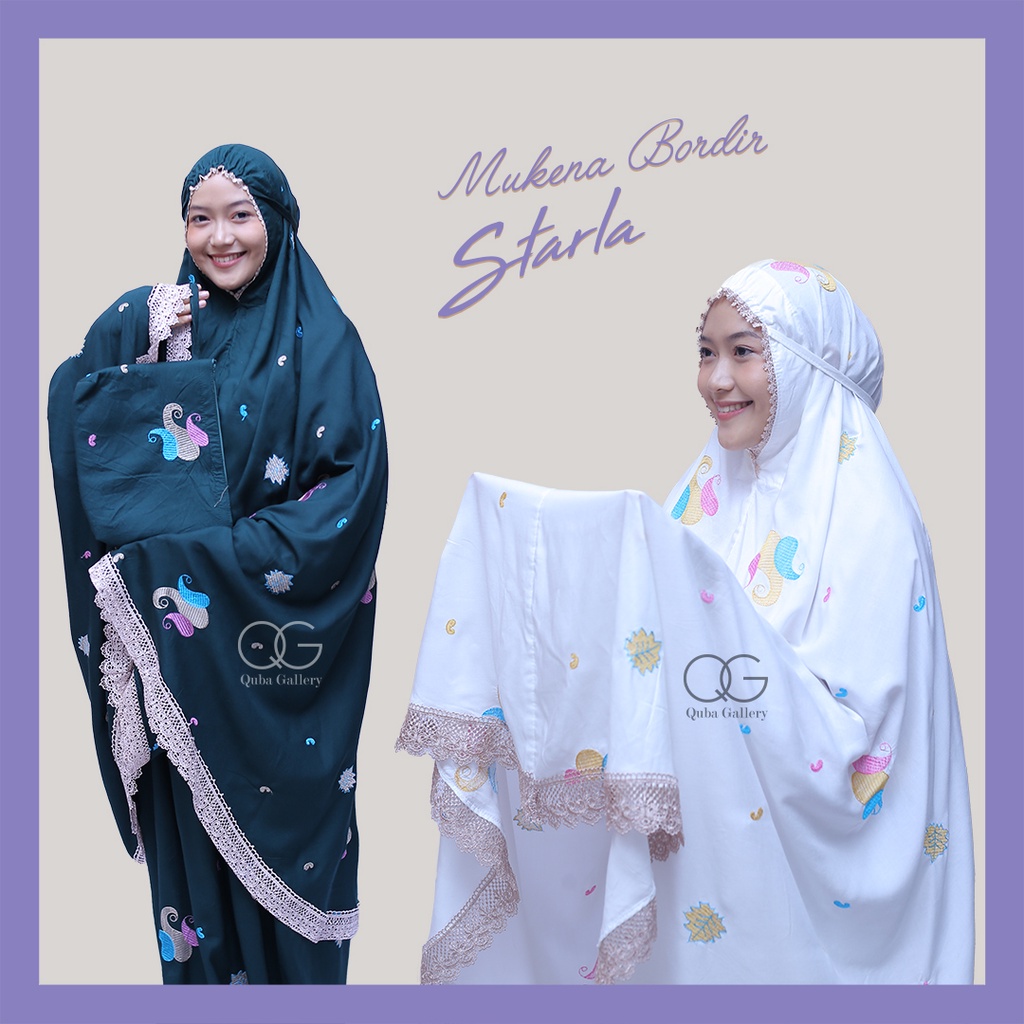 Mukena Dewasa Starla Bordir Rayon Premium