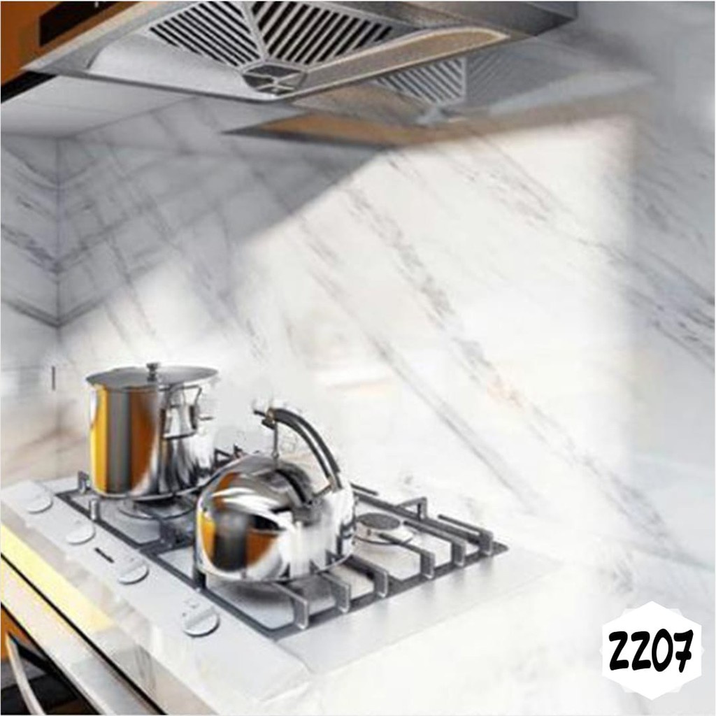 Wallpaper Marmer Glossy Buat Dapur Kompor ANTI AIR 60cmX5meter