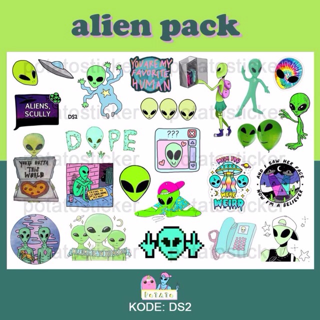 

alien pack - sticker tumblr