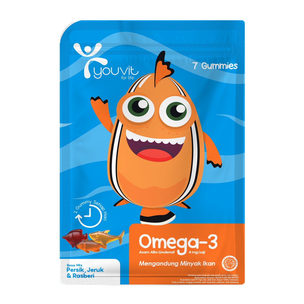 YOUVIT GUMMY OMEGA 3 ANAK 1 SAHCHET ISI 7 GUMMY