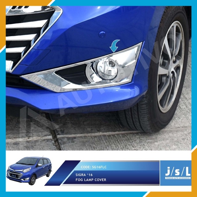 VARIASI SIGRA GARNISH FOGLAMP LAMPU KABUR COVER CHROME