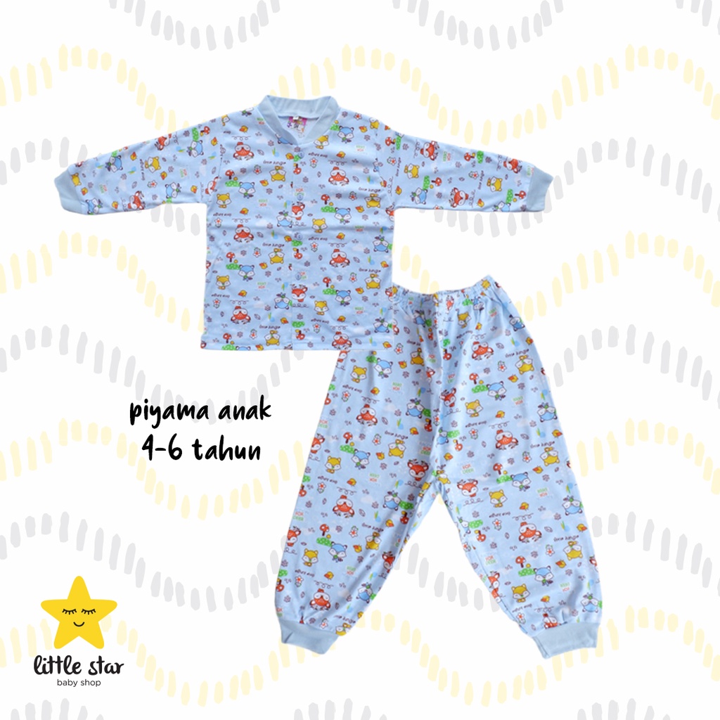 Y Lin Piyama Anak Motif Cewek Cowok | Set Baju Tidur Piama Anak Laki Perempuan