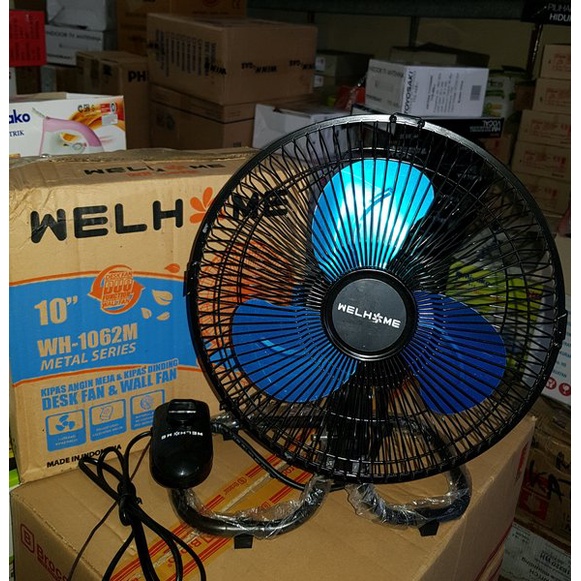 Welhome Kipas Angin Meja / Kipas Dinding TORNADO BESI 10 inch WH-1062M PROMO