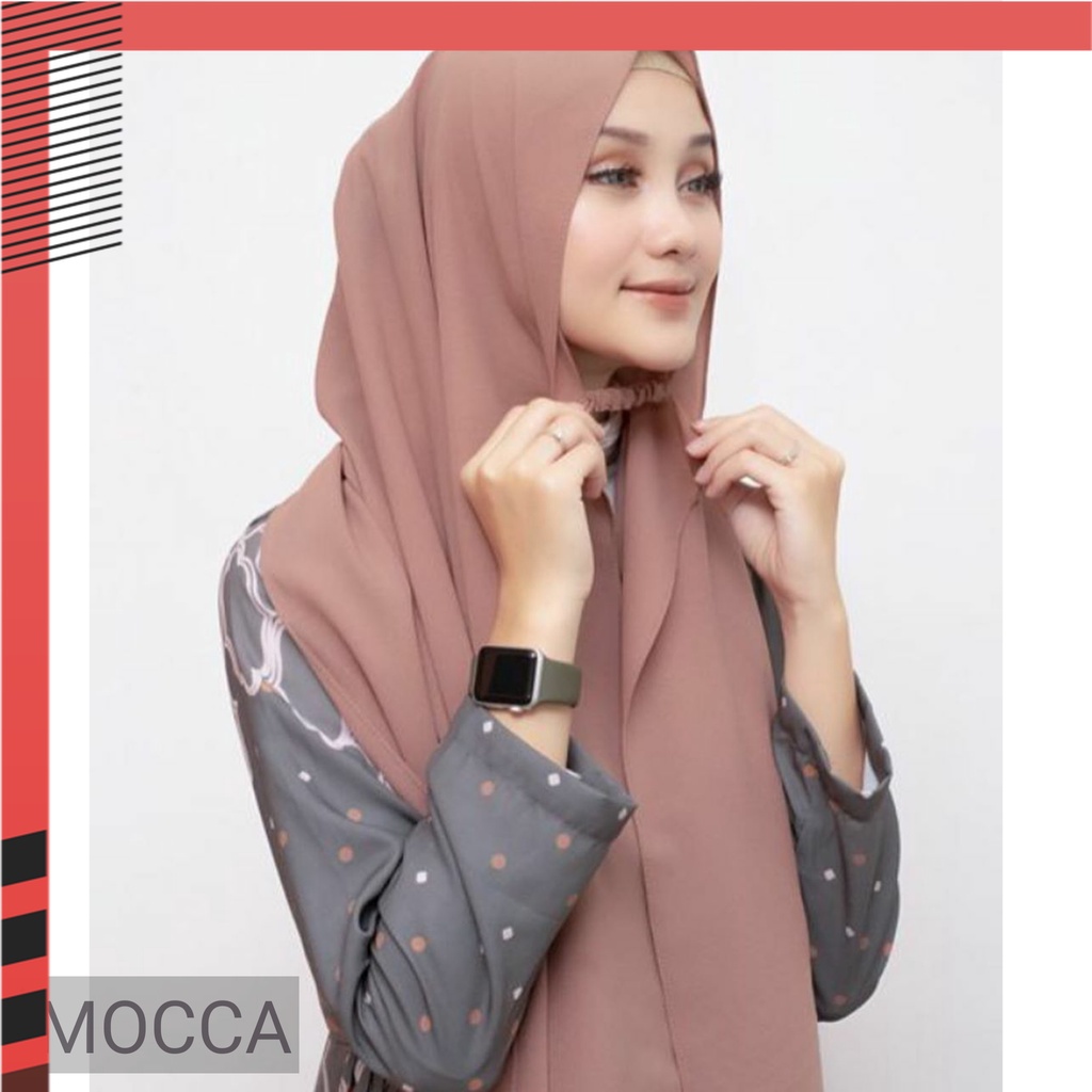 PROMO Jilbab / Hijab Pashmina KARET Instan Diamond Jumbo - Pasmina Kerudung Instan Tali Jumbo