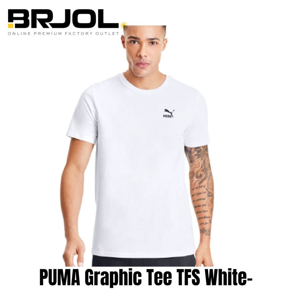 KAOS CASUAL PRIA ORIGINAL PUMA GRAPHIC TEE TFS WHITE 59716752 T-SHIRT