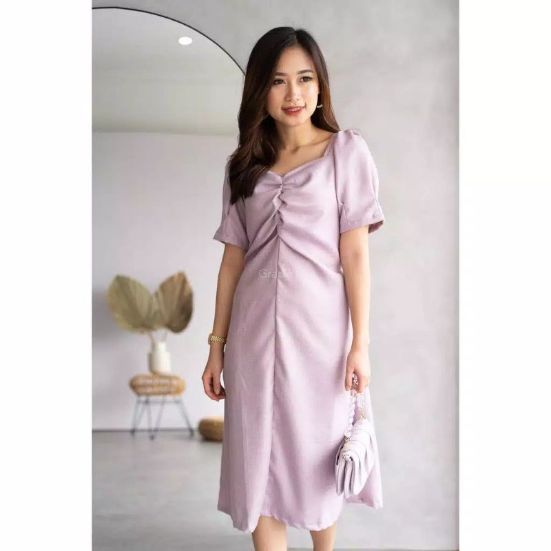 IWEARGRACIE - Lilia Dress (Lilac) | Terusan warna Lilac