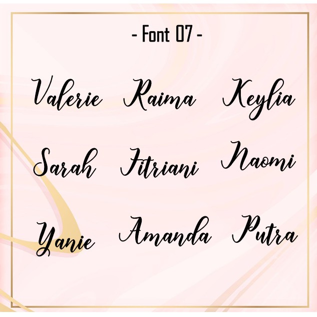 

(10pcs) STIKER NAMA/OLSHOP CUSTOM FONT 07