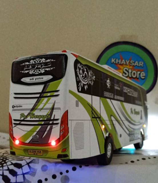 Miniatur Bus bis haryanto JB3+ PLUS LAMPU